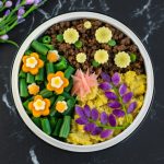 Flower Garden Soboro Bento Box