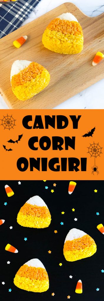 Candy Corn Onigiri - Love At First Bento