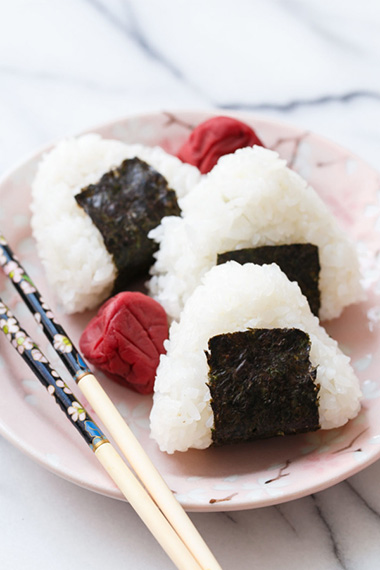 Umeboshi (pickled plum) onigiri