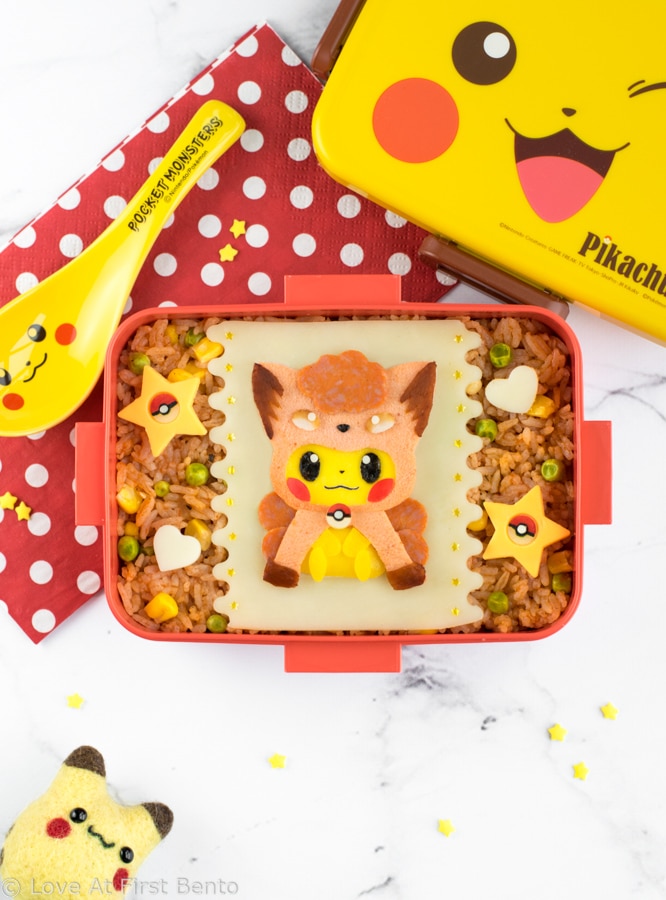 Lunch Box Set Face And Tail Pikachu